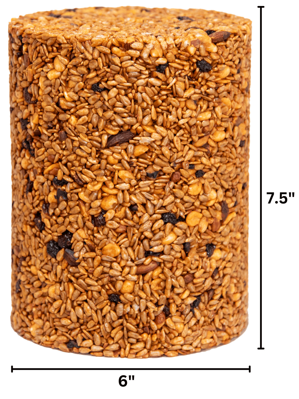 JCS Wildlife Squirrel Stopper No Mess, No Waste Large Cylinder, 4.5lbs of seed blend, 6" x 7.5"