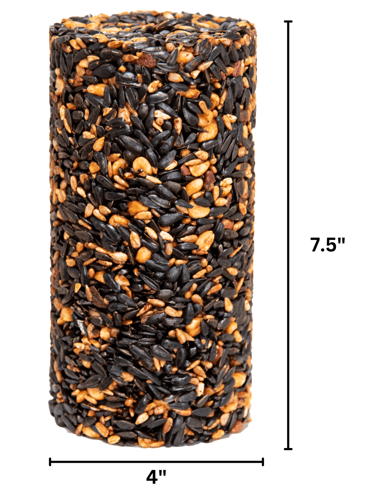 JCS Wildlife Squirrel Stopper Wild Bird Feast Small Cylinder 1.5lbs, made with premium sunflower seeds and peanuts.