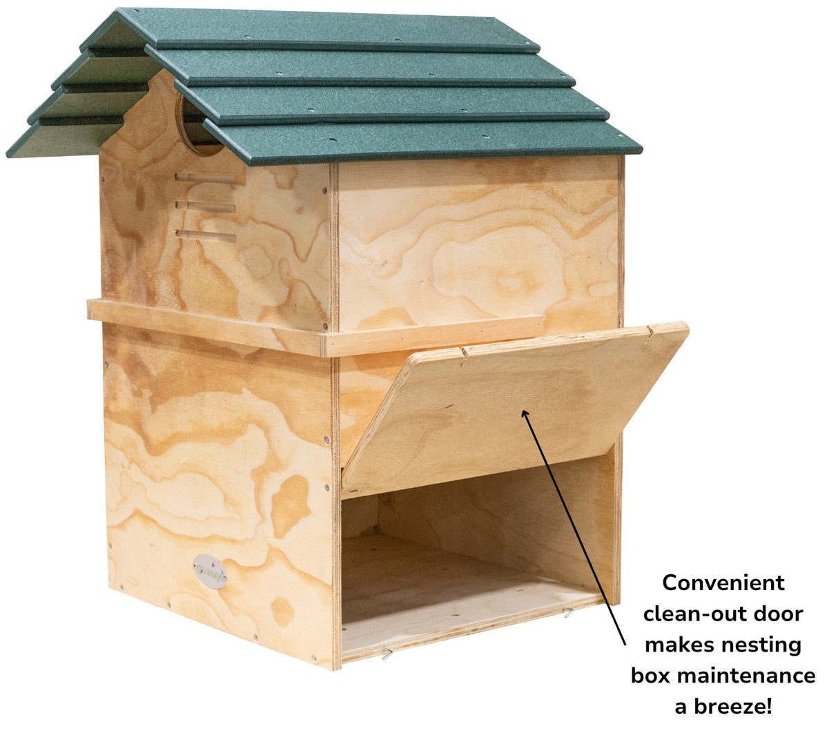 JCS Wildlife X Large Barn Owl Box with Poly Lumber Roof and Exercise Platform - JCS Wildlife