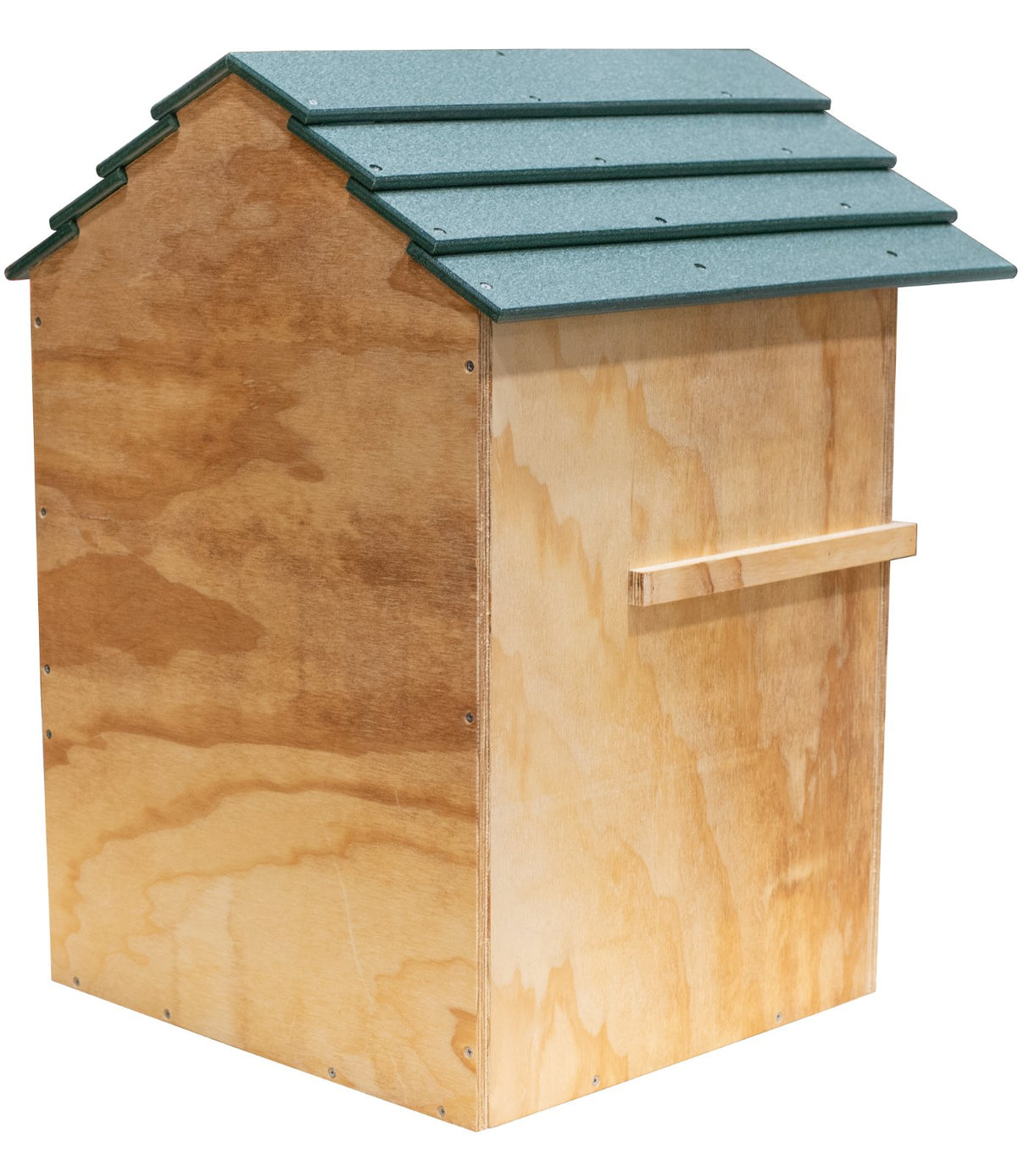 JCS Wildlife X Large Barn Owl Box with Poly Lumber Roof and Exercise Platform for predator protection