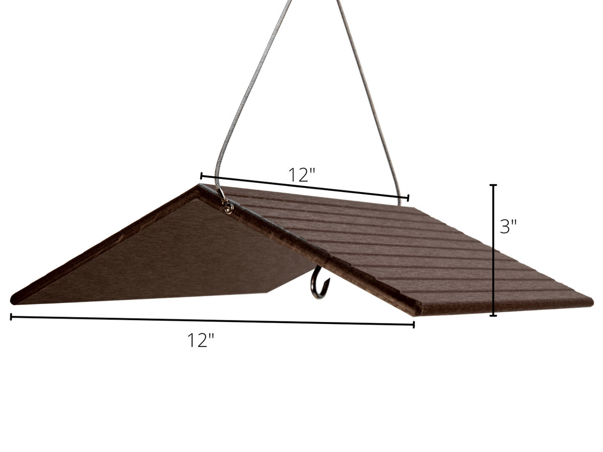 JCS Wildlife Large Poly Weather Cover, 12x12 inches, perfect for protecting bird feeders and houses from rain and snow.