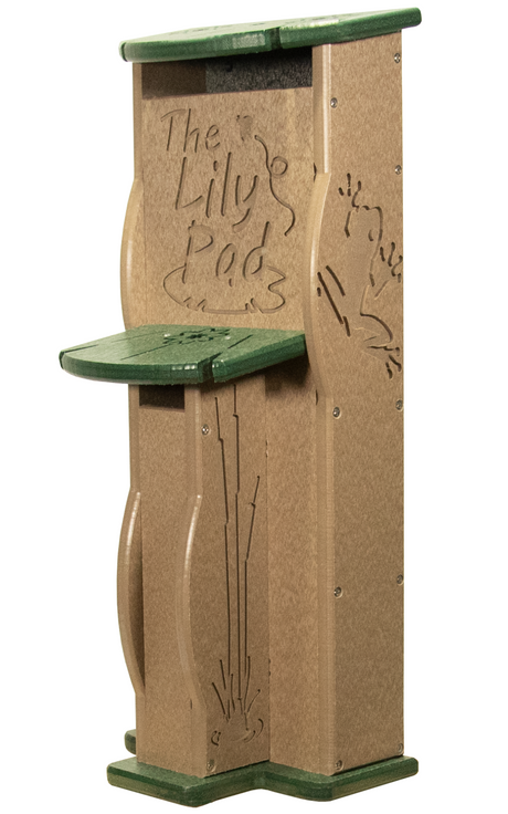 JCS Wildlife Lily Pad Poly Lumber Tree Frog Condo with frog cutouts and lily pad design
