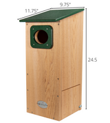 JCS  Wildlife Cedar Wood Duck House with Recycled Poly Lumber Roof and Predator Guard