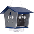 JCS Wildlife Ultimate Enclosed Bluebird Feeder with mealworm cups and multiple entrance holes for bluebirds.