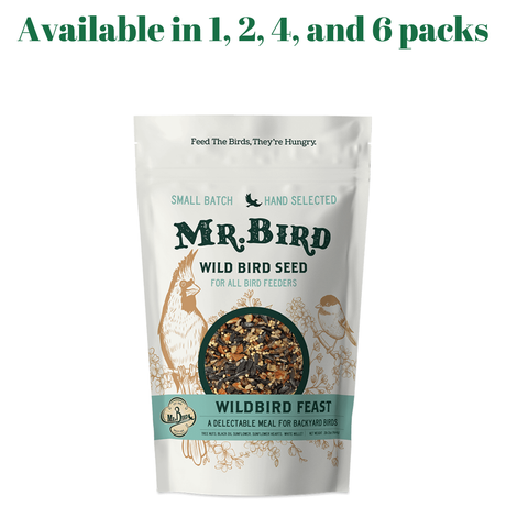 Mr. Bird WildBird Feast Small Loose Seed Bag for backyard birds, 2 lbs, available in 1, 2, 4, or 6 packs.