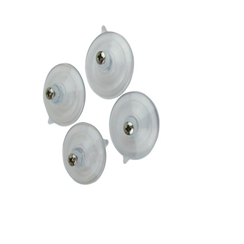 Medium replacement suction cups for JCs Wildlife window bird feeders, set of 4 with included screws, 3/4" tall and 1 3/4" diameter.