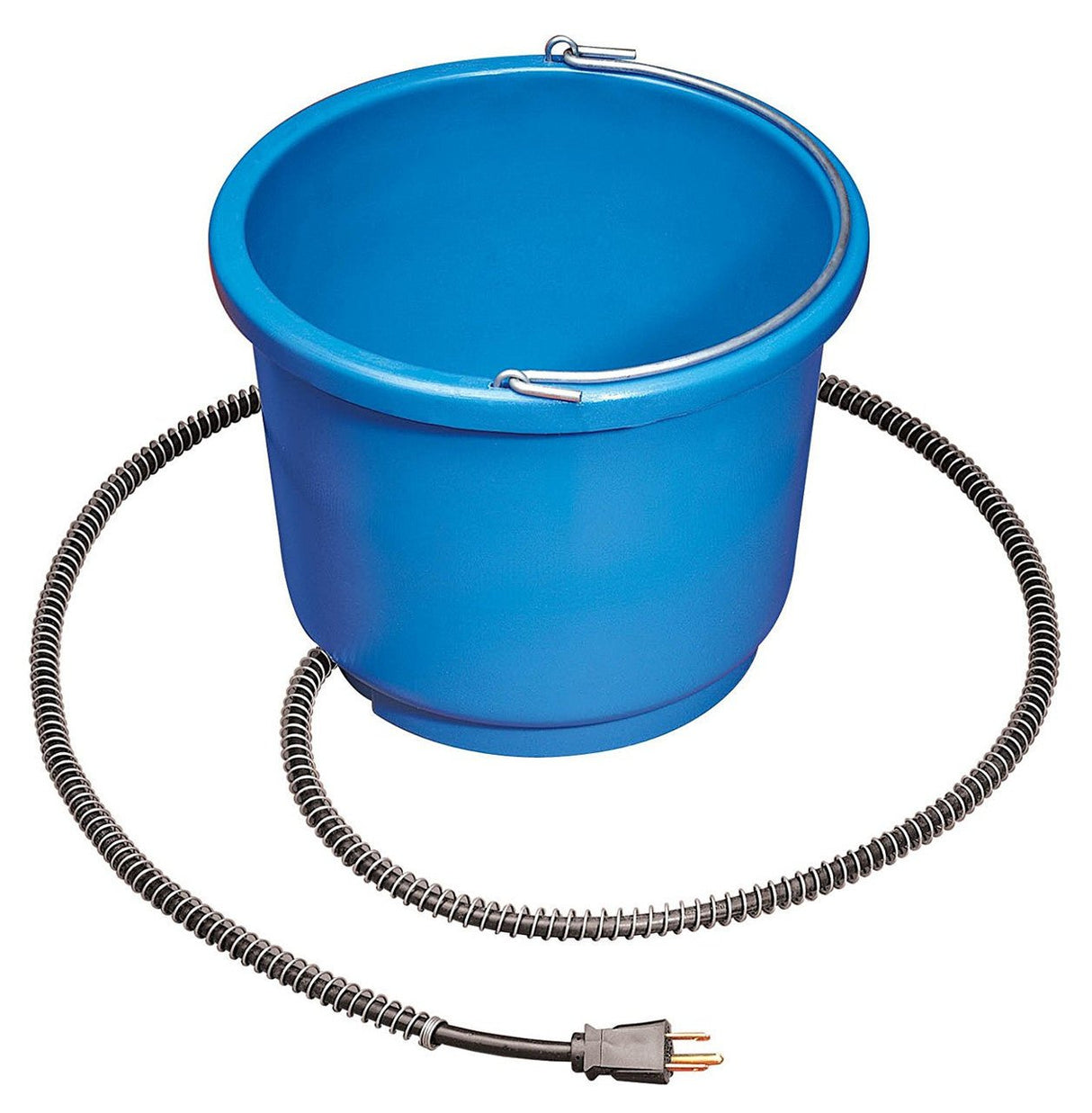 Blue Allied Precision Heated Bucket PR9HB with power cord for medium to large dogs, 9 quarts capacity, durable plastic, ice-free winter use