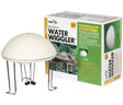 Allied Precision Water Wiggler 4WW in front of product packaging designed to attract birds and prevent mosquitoes in birdbaths