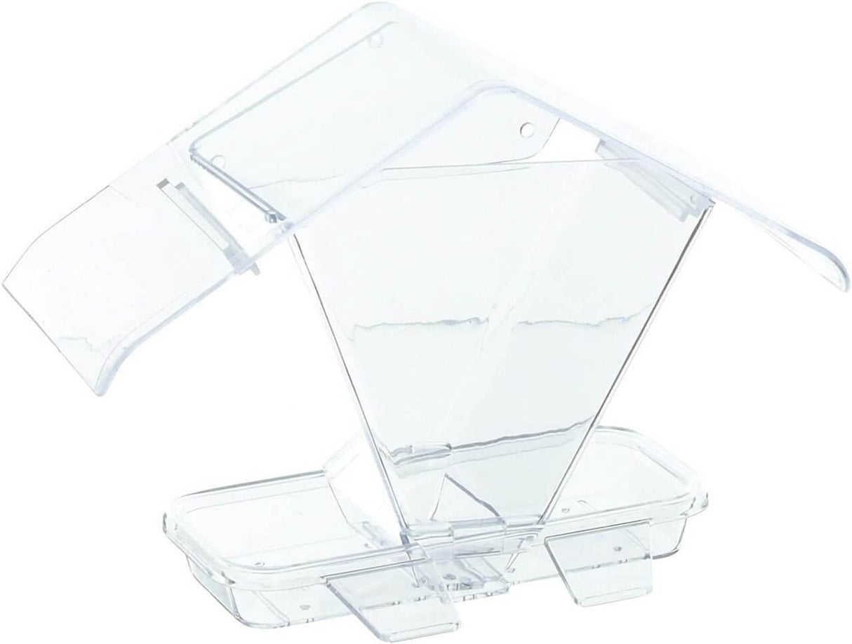Aspects 155 Window Cafe Feeder, Hopper Style with clear roof overhang for seed protection against rain.