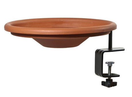Audubon/Woodlink Deck Mounted Bird Bath, lightweight and easy to clean, suitable for small birds on any deck railing