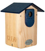 Cedar Ultimate Bluebird House with recycled poly roof and viewing door for easy monitoring of nests.