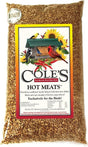 Cole's Hot Meats Bird Seed 20 lb Bag, nutritious sunflower meats with habanero chilies, perfect for attracting birds.