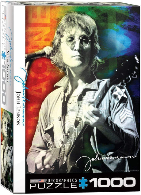 EuroGraphics John Lennon Live in New York 1000-Piece Jigsaw Puzzle featuring legendary Beatles member in vibrant colors