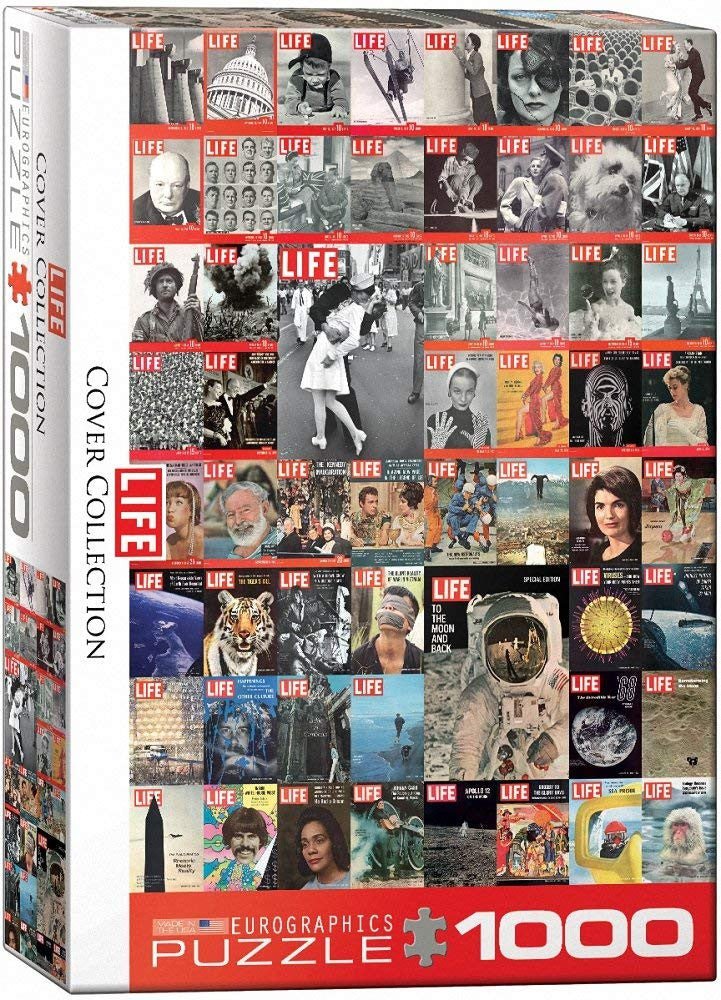 EuroGraphics The LIFE Cover Collection Jigsaw Puzzle 1000 Piece - Vintage LIFE magazine covers from 1883-2002, 19x27 inches finished size