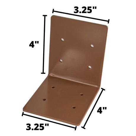 Squirrel Stopper Extra Large Post Mounting Bracket Flange for birdhouses and feeders, dimensions 4" x 3.25".