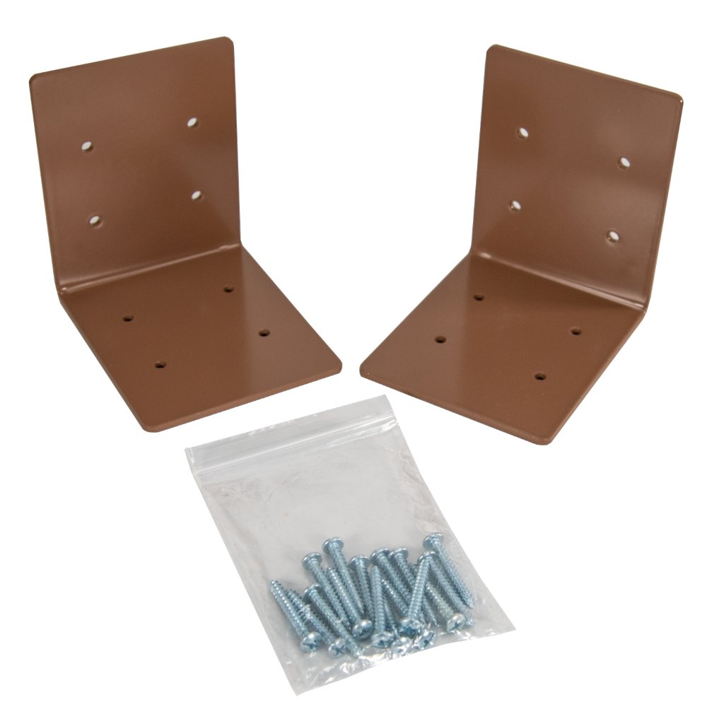 Squirrel Stopper Extra Large Post Mounting Bracket Flange with screws for birdhouses and feeders, easy mount solution.