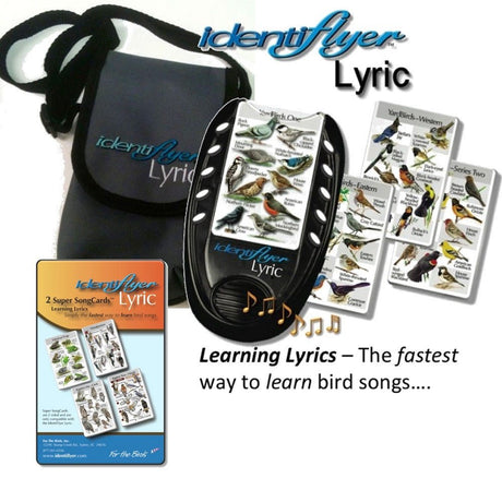Identiflyer Lyric Kit with Machine, 2 Songcards for Birds and Frogs, and Carrying Case for learning bird songs