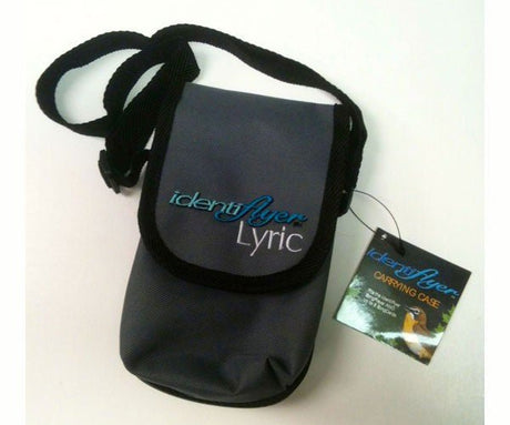 Identiflyer Lyric carrying case with attached tag for bird song learning kit.