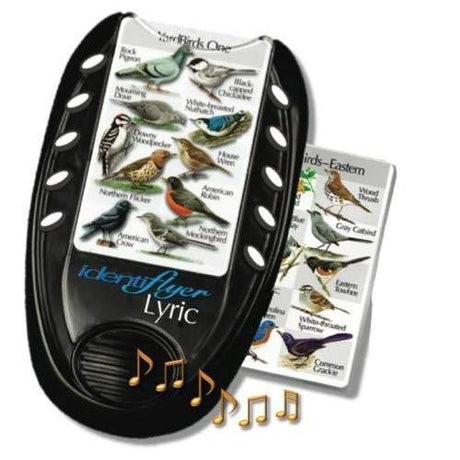 Identiflyer Lyric bird song device with song cards displaying various bird species