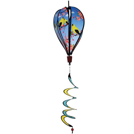 In The Breeze Goldfinch Family Hot Air Balloon Wind Spinner - JCS Wildlife