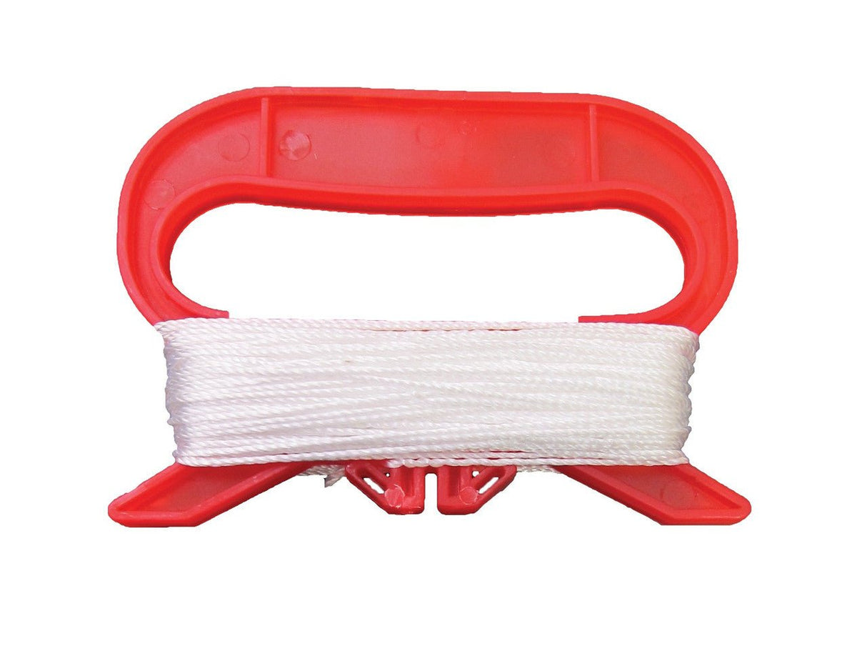 Red kite handle with white string for easy grip and control