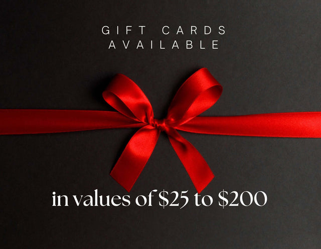 JCS Wildlife Gift Card available, featuring red ribbon, in values from $25 to $200 for birding lovers.