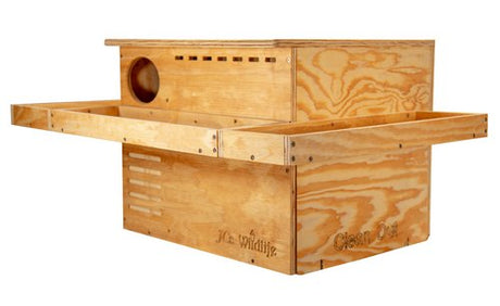 JCS Wildlife 3 Sided Platform Barn Owl Nesting Box - JCS Wildlife