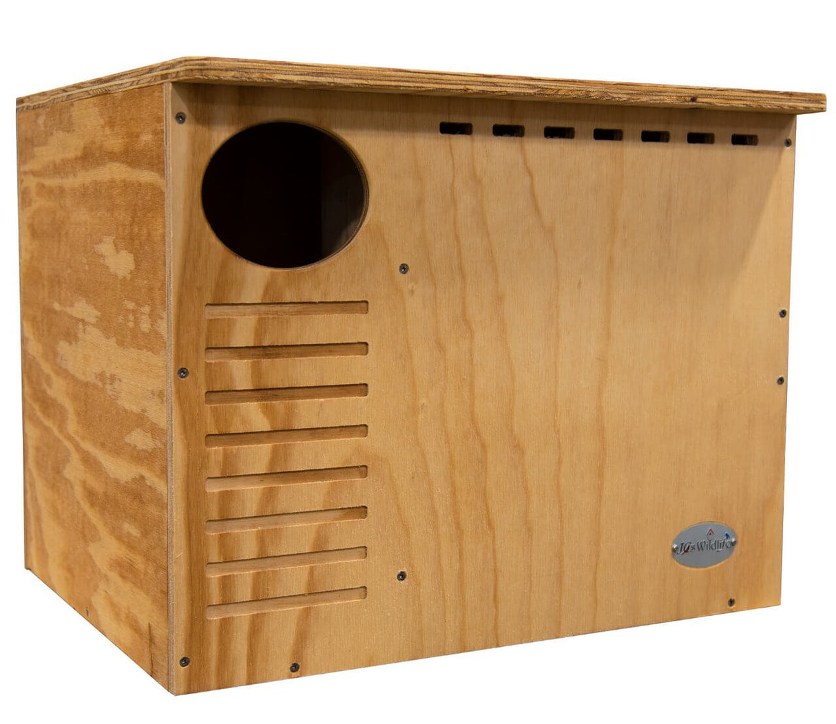 JCS Wildlife Barn Owl Nesting Box Do It Yourself Assembly Kit, wooden owl house for backyard projects.