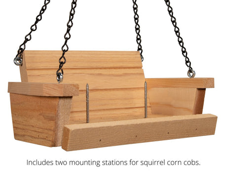 JCS Wildlife Cedar Squirrel Feeder Swing - JCS Wildlife