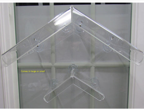 Clear JCs Wildlife Classic Small Window Roof for bird feeders, keeps birdseed dry, preventing rot. Comes in large and small sizes.