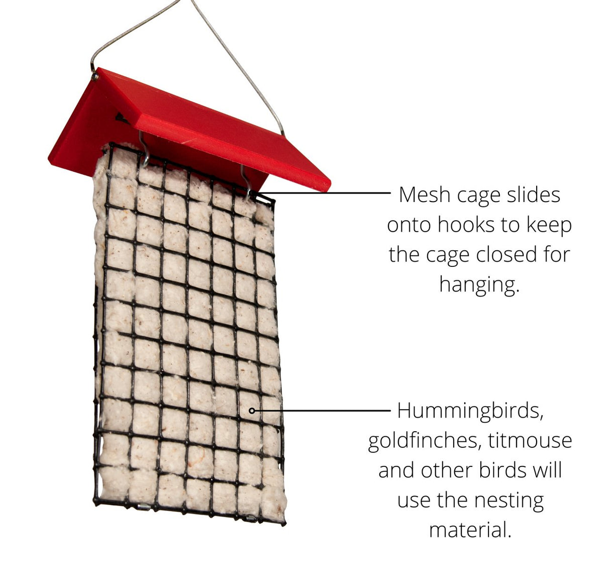 JCS Wildlife Deluxe Hummingbird Nester Builder with Weather Guard for safe bird nesting.
