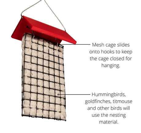 JCS Wildlife Deluxe Hummingbird Nester Builder with Weather Guard Roof - JCS Wildlife