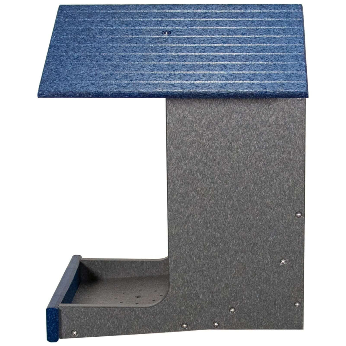 JCS Wildlife E-Z Fill Hopper Feeder with hinged roof for easy refilling, designed for birdseed up to 5 pounds.