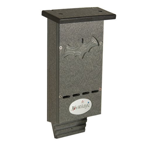 JCS Wildlife Mini Single Chamber Bat House made of recycled poly lumber for outdoor bat habitat.