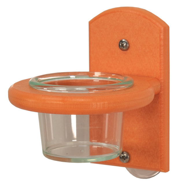 JCS Wildlife Orange Oriole Window Jelly Bird Feeder with Removable Jelly Jar and UV protected suction cups