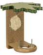 JCS Wildlife Poly Lumber Hummingbird Nest Builder with leaf overhang and nesting materials.
