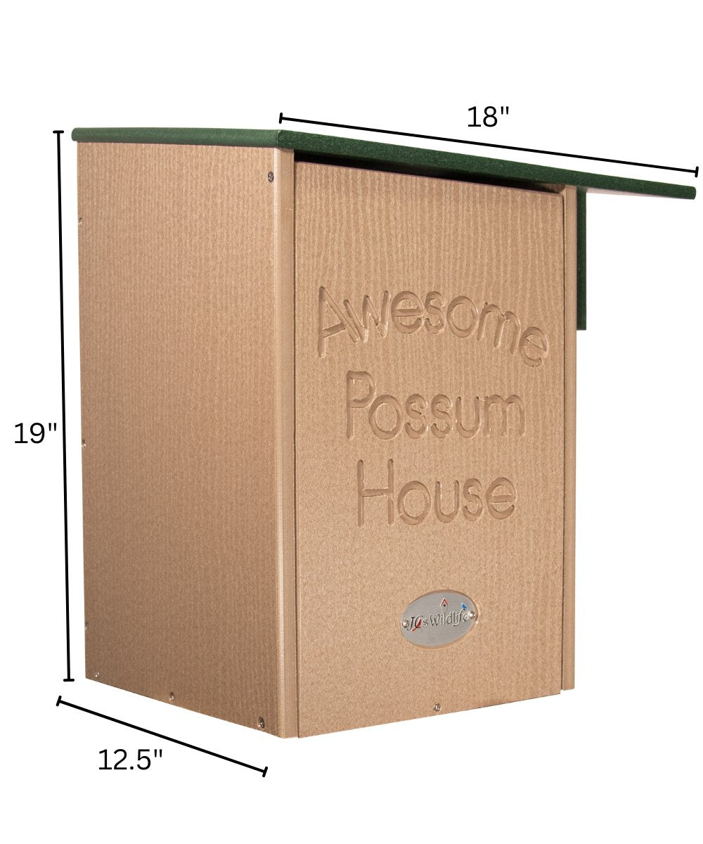 JCS Wildlife Recycled Poly Lumber Awesome Possum House - JCS Wildlife