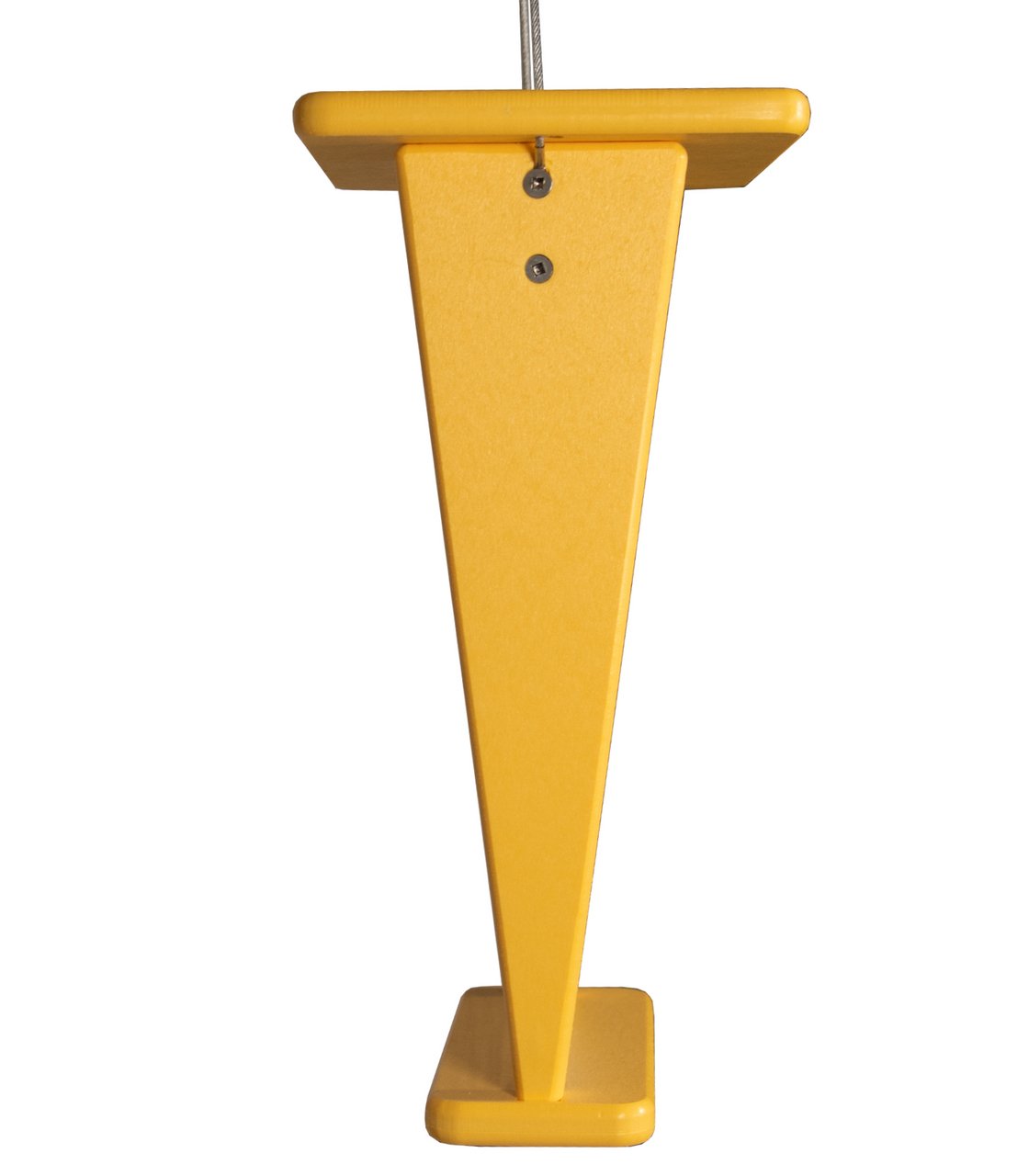 JCS Wildlife 12 Inch Recycled Poly Lumber Goldfinch Thistle Nyjer Feeder in vibrant yellow, finch bird feeder