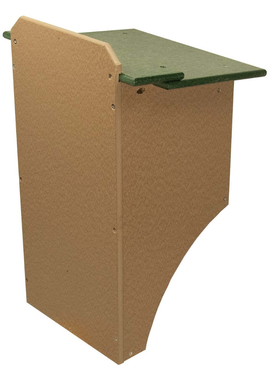 JCS Wildlife Recycled Poly Lumber Northern Flicker House design with slanted front and acrylic shield for flickers.