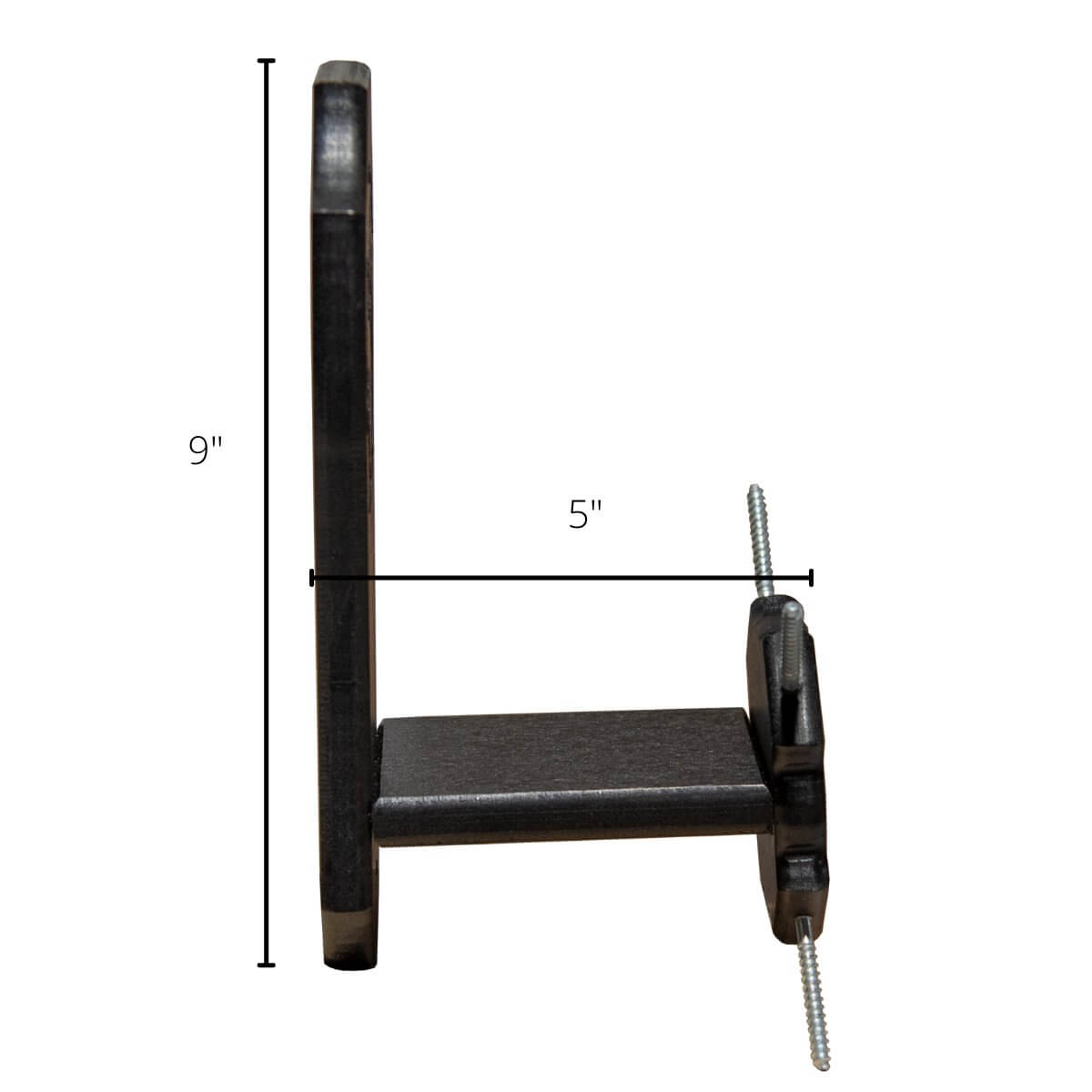 JCS Wildlife Squirrel Spinner Corn Cob Feeder mounting bracket, dimensions 9x5 inches, designed for squirrel feeding.