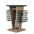 JCS Wildlife Whole Peanut Feeder with 2 suet cages, perfect for attracting woodpeckers and peanut-loving birds.