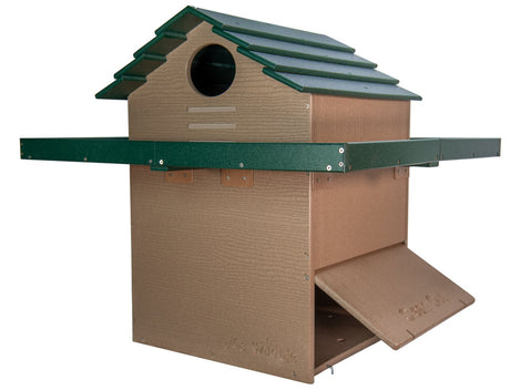 JCs Wildlife X Large Deluxe Poly Barn Owl Box with Exercise Platform - Our Biggest Barn Owl House - Made in the USA - Great for Farms, Ranches and Vineyards - JCS Wildlife