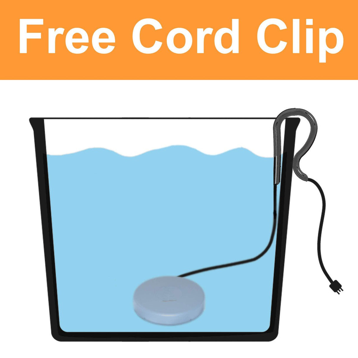 K&H Perfect Bucket Heater with Free Cord Clip for Ice-Free Pails