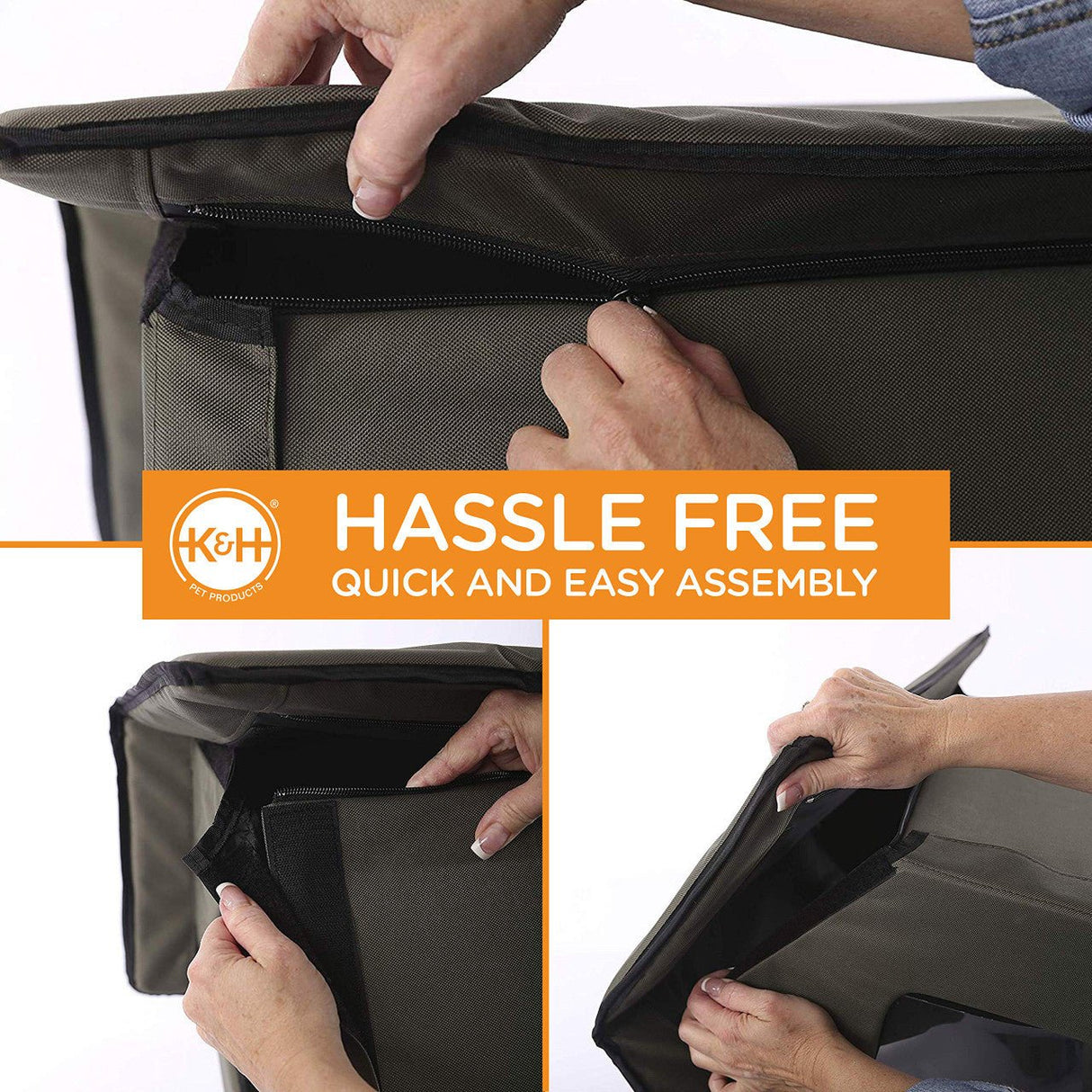 Assembling K&H Outdoor Heated Kitty House Barn with hassle-free, quick, and easy steps for indoor/outdoor cat warmth and protection.