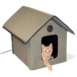K&H Pet Products Outdoor Thermo Kitty House w/Removable Lectro-Soft Heated Floor (Olive/Olive) - JCS Wildlife