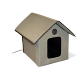 K&H Pet Products Outdoor Thermo Kitty House w/Removable Lectro-Soft Heated Floor (Olive/Olive) - JCS Wildlife