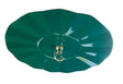 Green Mr. Bird Rain Guard for protecting bird feeders from rain and snow, 9.5 inches in diameter.