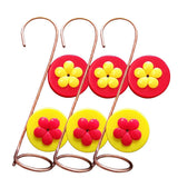 Nectar DOTS Copper Single Hanging Hummingbird Feeder With Red and Yellow Lids - JCS Wildlife