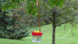Nectar DOTS Copper Single Hanging Hummingbird Feeder With Red and Yellow Lids - JCS Wildlife