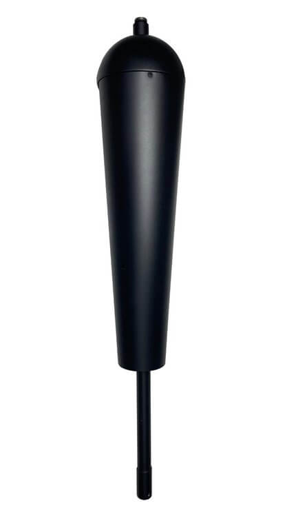 Replacement Part: Sequoia Middle Pole Segment with Baffle shown in black, ideal for upgrading your outdoor equipment.
